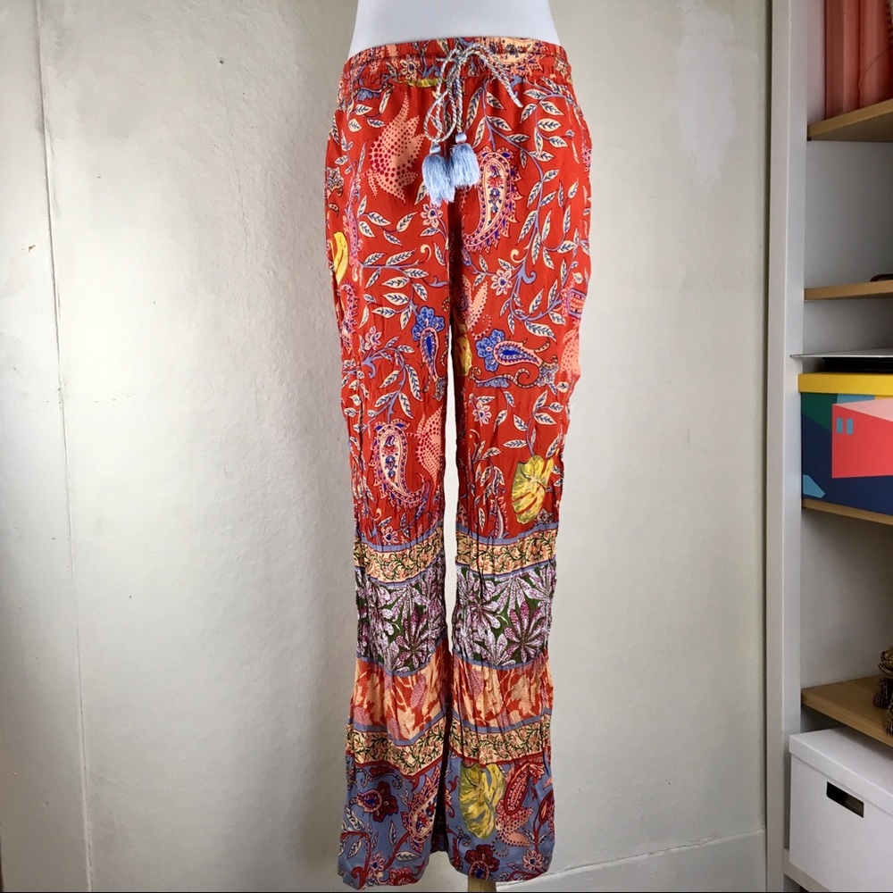 Anthropologie Floral PJ Bottoms